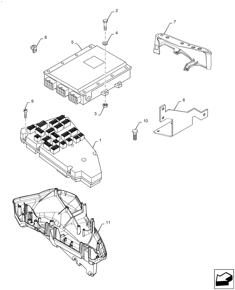 Схема запчастей Case IH PUMA 2304 - (55.015.AA[02]) - ELECTRONIC CONTROL UNIT (55) - ELECTRICAL SYSTEMS