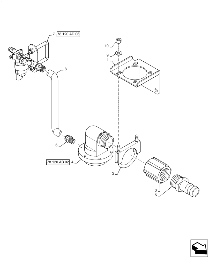 Схема запчастей Case IH PATRIOT 3340 - (78.120.AB[01]) - FOAM MARKER CHAMBER / SOLENOID (78) - SPRAYING