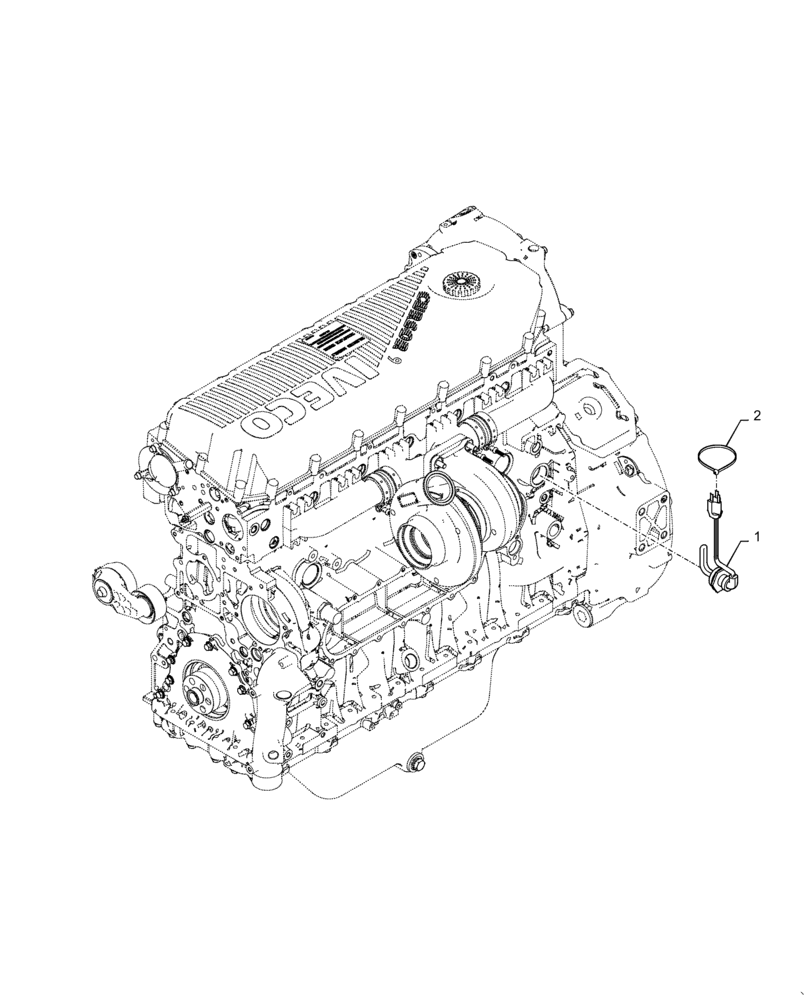 Схема запчастей Case IH 7140 - (55.202.AE[02]) - ENGINE BLOCK HEATER (55) - ELECTRICAL SYSTEMS