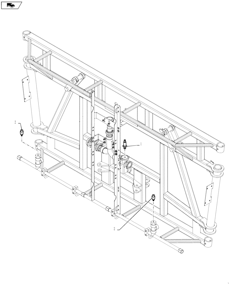Схема запчастей Case IH PATRIOT 4440 - (55.635.AJ[02]) - BOOM PRESSURE SENSOR, 6 SECTION BOOM (55) - ELECTRICAL SYSTEMS