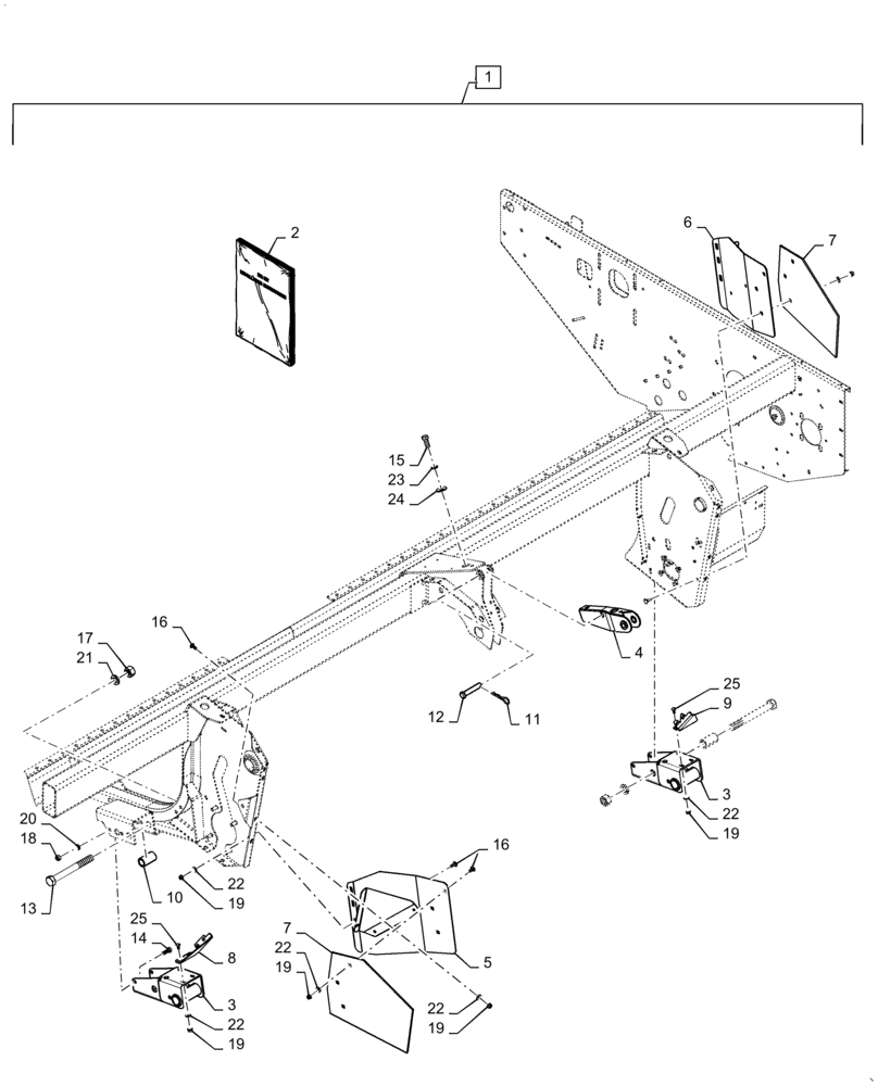 Схема запчастей Case IH WD1204 - (88.100.58[04]) - DIA KIT, SICKLE HEADER LIFT ARM EXTENSION (88) - ACCESSORIES