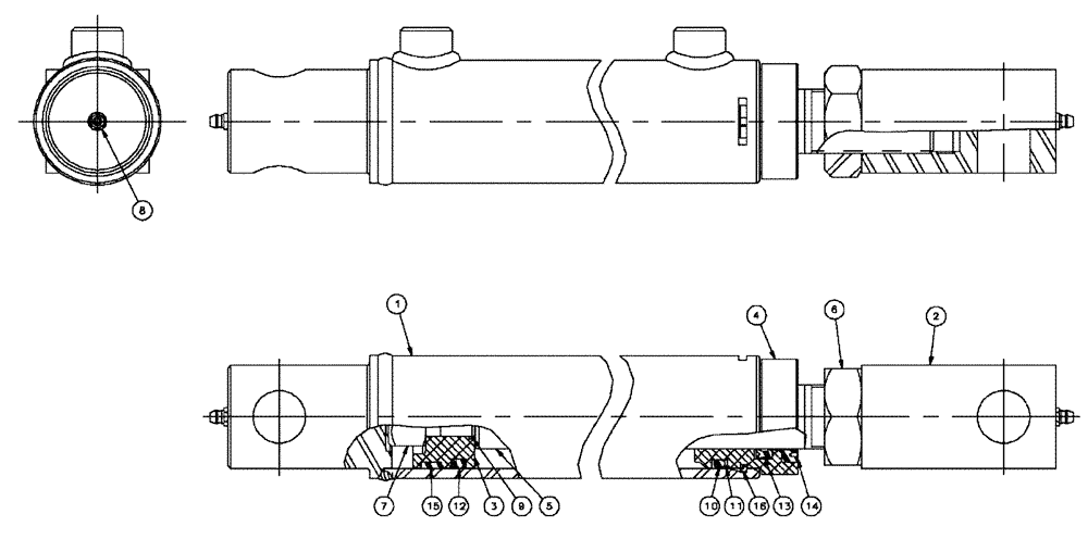 Схема запчастей Case IH SPX3200 - (07-005) - OUTER BOOM FOLD Cylinders