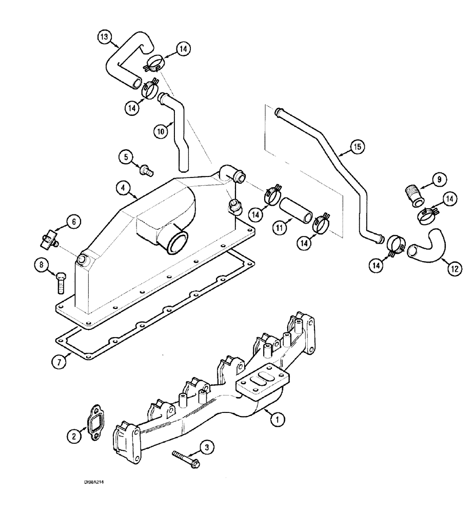 Схема запчастей Case IH SPX3150 - (038) - ENGINE, MANIFOLDS, SPX3185 (10) - ENGINE