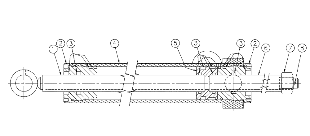 Схема запчастей Case IH PATRIOT XL - (07-010) - HYDRAULIC CYLINDER-STEERING (2"X8") 1"DIAROD Cylinders