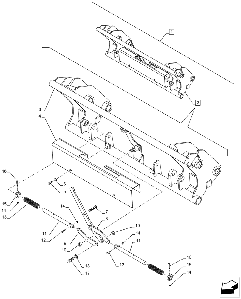 Схема запчастей Case IH FARMALL 75C - (82.100.0101[07]) - FRONT LOADER WITH 4 COUPLERS - EU STYLE, NAR (VAR 336742 - 336747) (82) - FRONT LOADER & BUCKET
