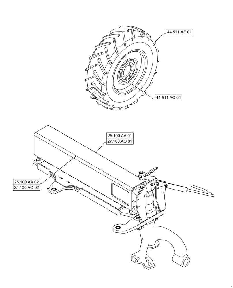 Схема запчастей Case IH PATRIOT 4440 - (44.000.00[01]) - SECTION INDEX - AXLE AND WHEELS (44) - WHEELS