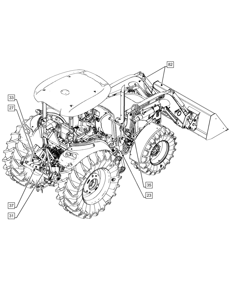 Схема запчастей Case IH FARMALL 110A - (00.000.00[04]) - PICTORIAL INDEX - MAIN SECTIONS (00) - GENERAL & PICTORIAL INDEX