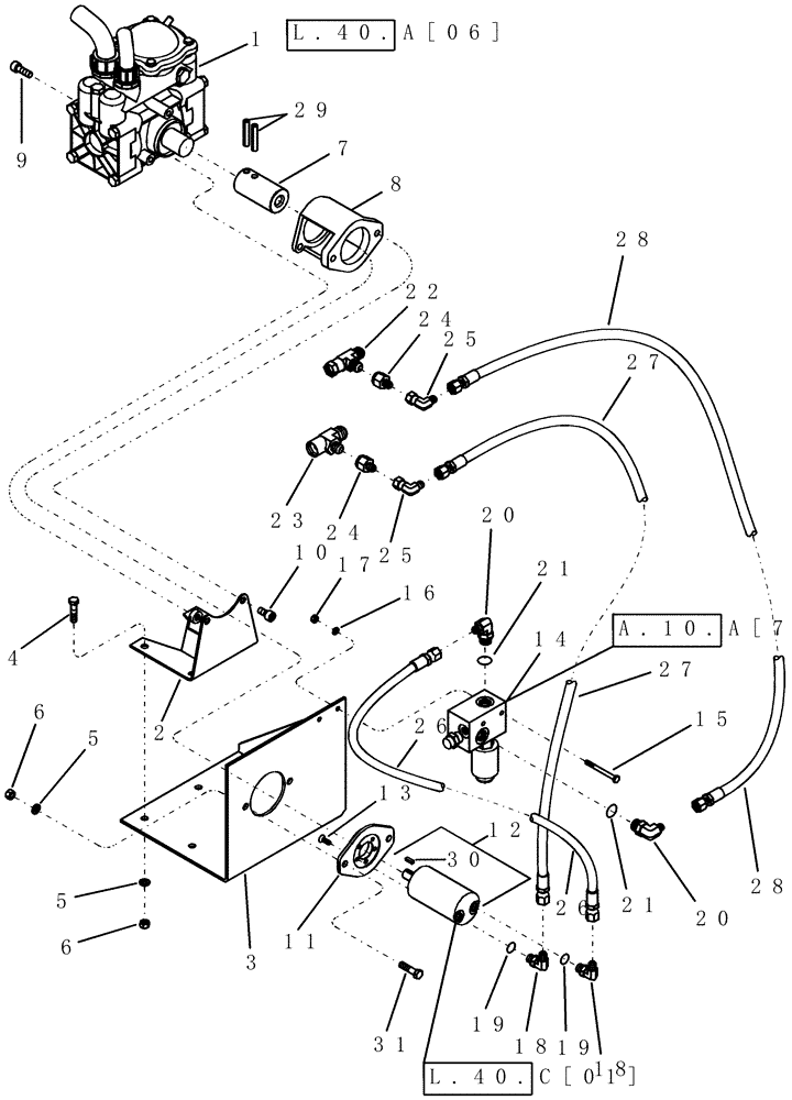 Схема запчастей Case IH 1200PT - (L.50.F[01]) - LIQUID FERTILIZER PUMP AND DRIVE ASSEMBLY, 12 ROW, 12/23 ROW, 16 ROW & 16/31 ROW L - Field Processing