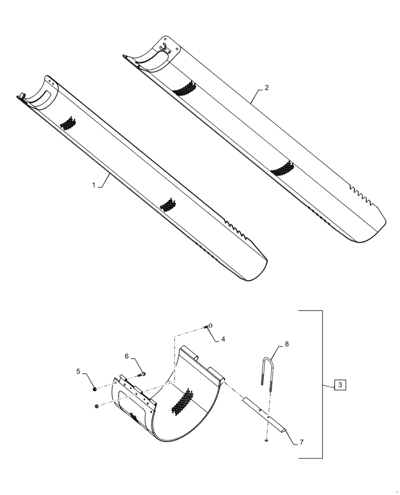Схема запчастей Case IH 7140 - (88.100.74[01]) - DIA KIT, PERFORATED ELEVATOR DOOR (88) - ACCESSORIES