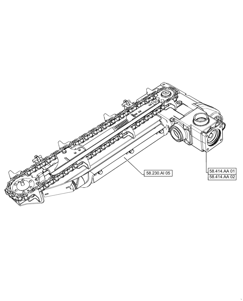 Схема запчастей Case IH 4416-30 - (00.000.58[03]) - PICTORIAL INDEX - ATTACHMENTS/HEADERS, ROW UNIT (00) - GENERAL & PICTORIAL INDEX