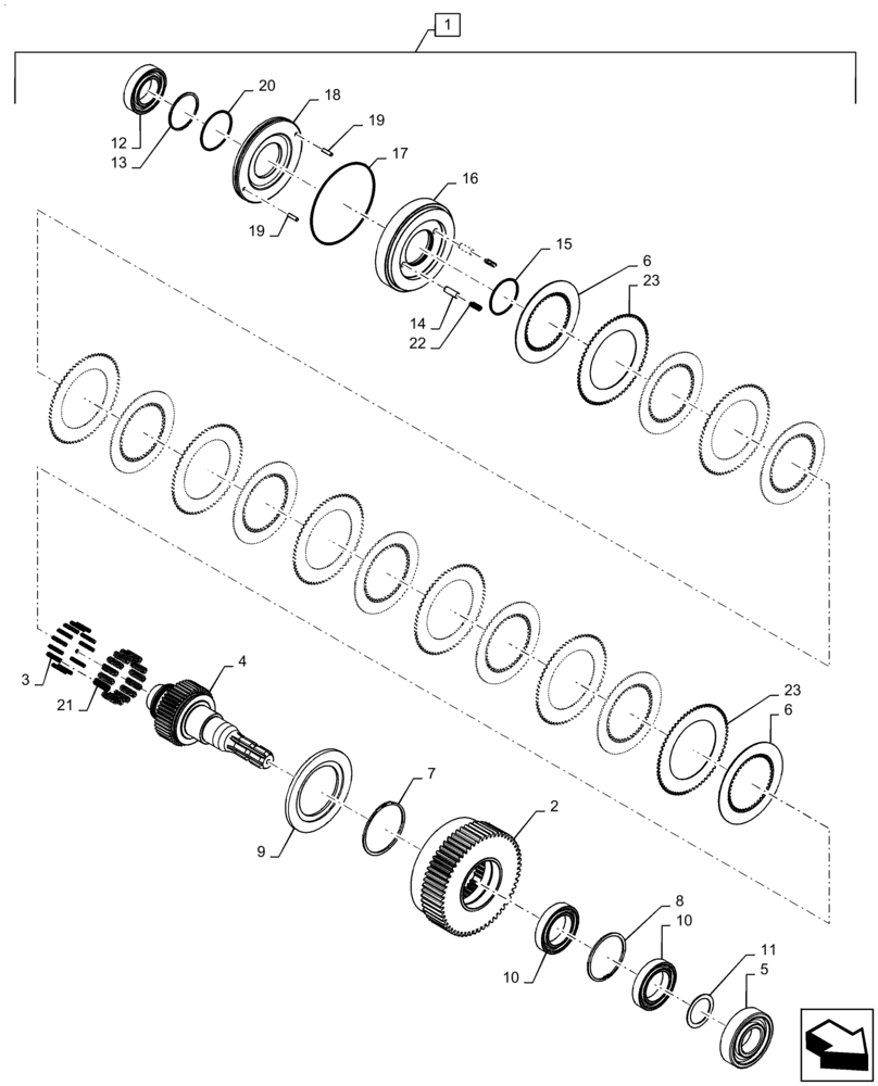 Схема запчастей Case IH MAGNUM 2654 - (31.146.AE[01]) - CLUTCH, FRONT PTO (31) - IMPLEMENT POWER TAKE OFF