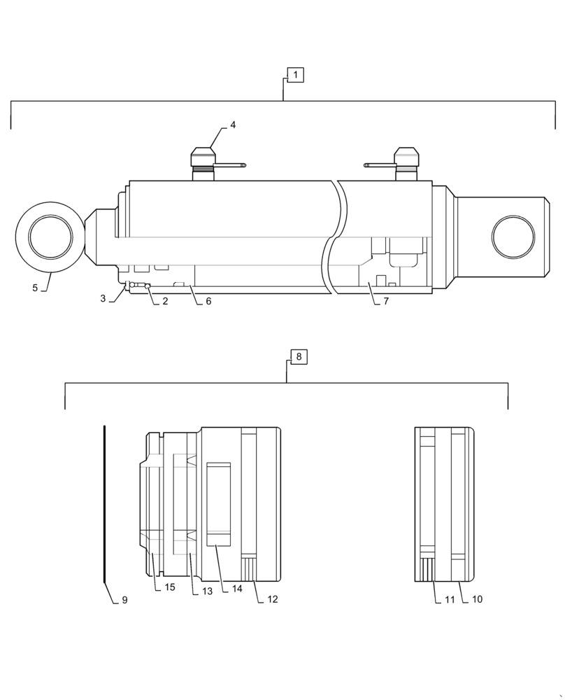 Схема запчастей Case IH L565 - (35.640.AA[02]) - BUCKET CYLINDER (35) - HYDRAULIC SYSTEMS