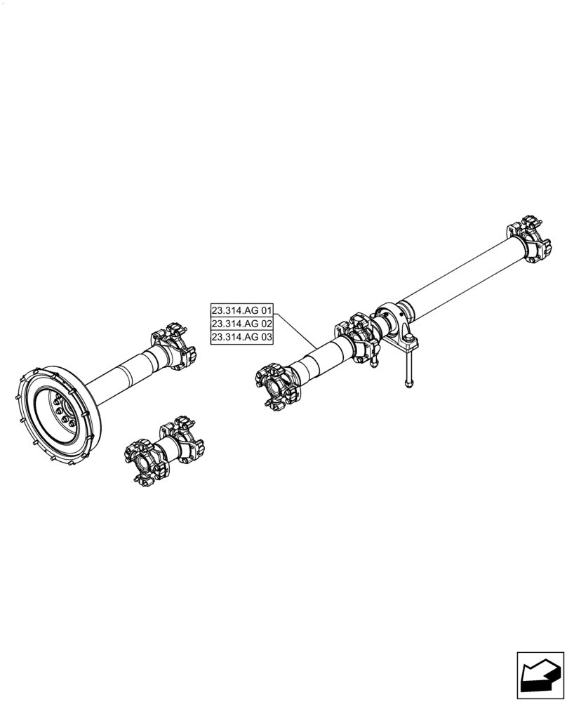 Схема запчастей Case IH QUADTRAC 500 - (23.000.00) - SECTION INDEX - FOUR WHEEL DRIVE SYSTEM (23) - FOUR WHEEL DRIVE SYSTEM