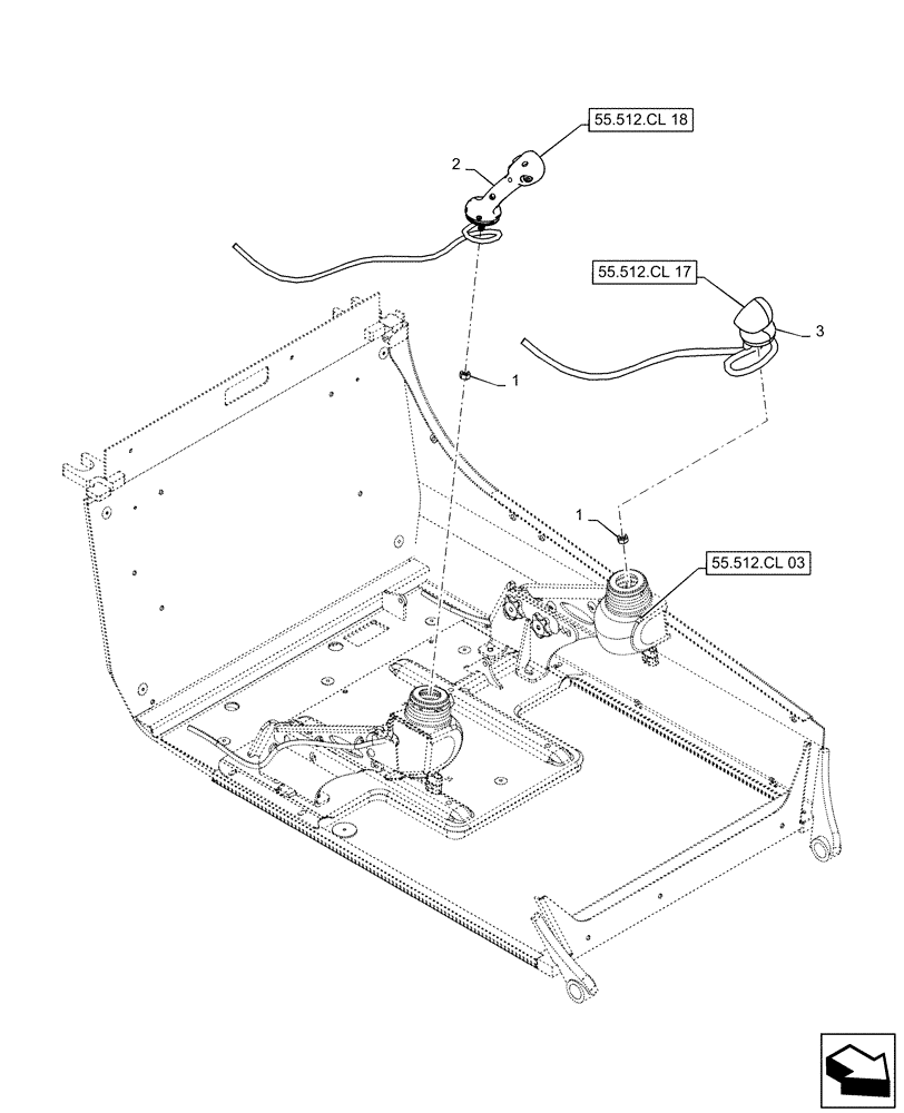 Схема запчастей Case IH SV280 - (55.512.CL[16]) - LEVEL 350 HANDLE GRIPS, E-H CONTROLS, W/ MULTI-FUNCTION ELECTRICAL CONTROL (55) - ELECTRICAL SYSTEMS