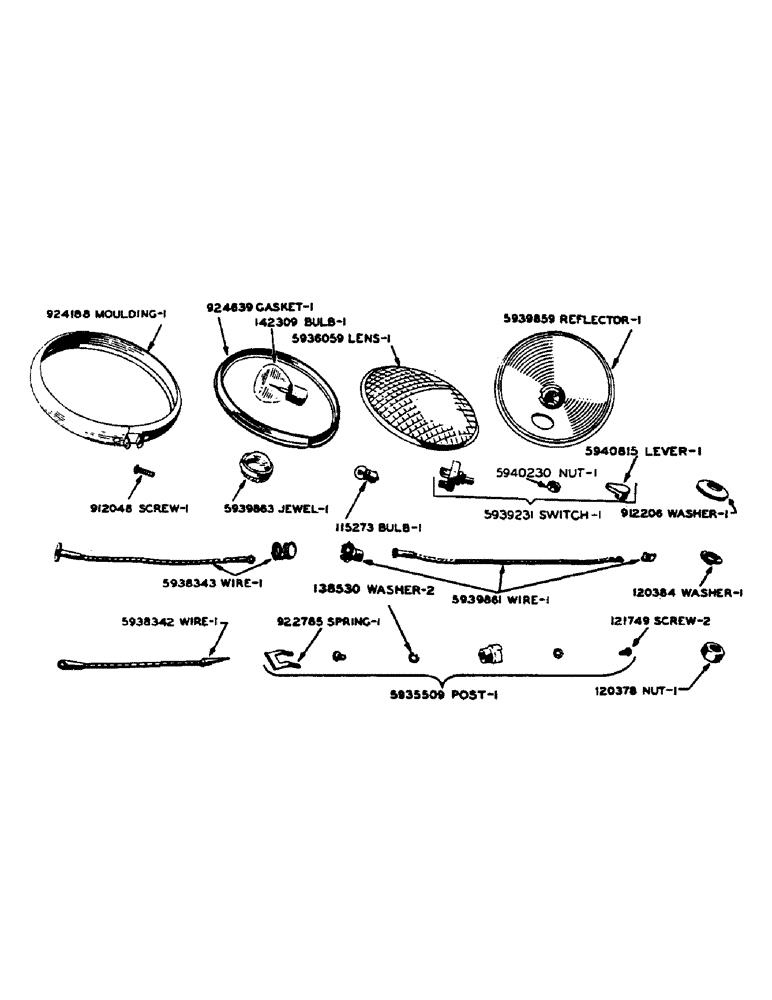 Схема запчастей Case IH DC-SERIES - (038) - PARTS FOR O8810AB COMBINATION FLOOD AND TAIL LAMP, D, DC DO, DV (04) - ELECTRICAL SYSTEMS