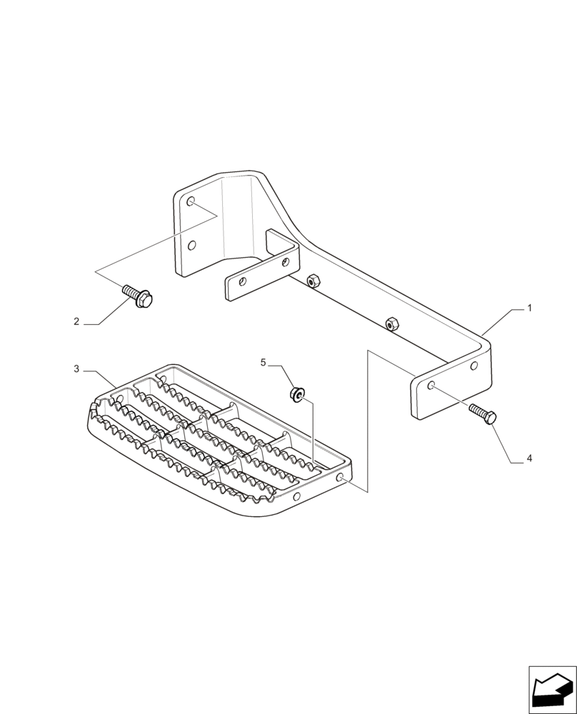 Схема запчастей Case IH MAGNUM 235 - (90.118.AP) - STEPS FRONT (90) - PLATFORM, CAB, BODYWORK AND DECALS
