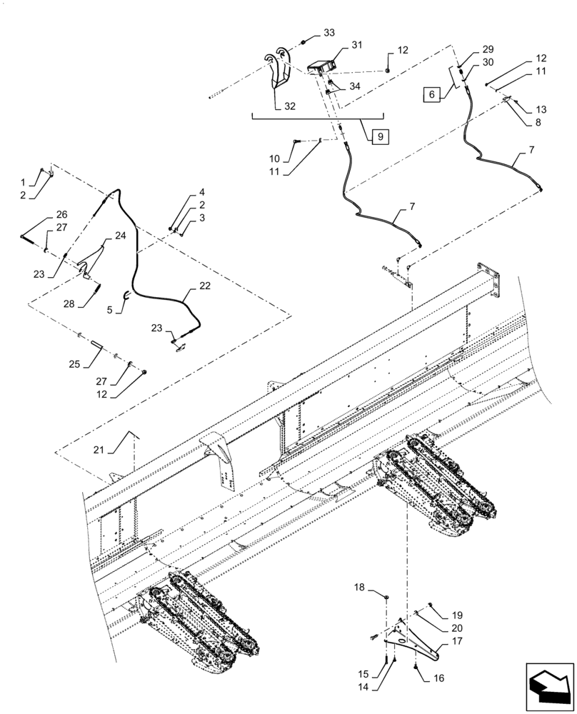 Схема запчастей Case IH 4416-30 - (35.359.AE[02]) - HYDRAULIC, CONTROL, DECK PLATES (35) - HYDRAULIC SYSTEMS