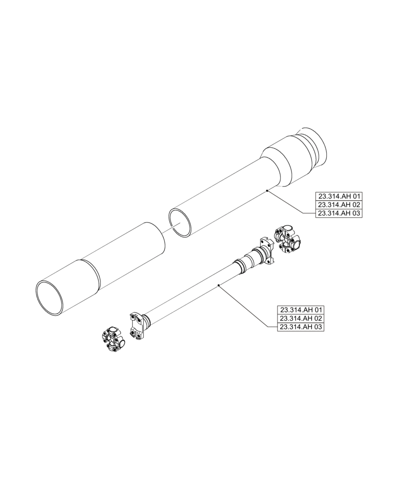 Схема запчастей Case IH MAGNUM 235 - (23.000.00) - PICTORIAL INDEX - FOUR WHEEL DRIVE SYSTEM (23) - FOUR WHEEL DRIVE SYSTEM