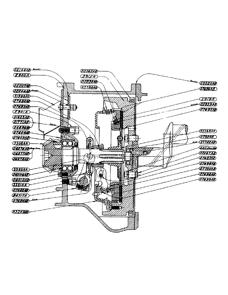 Схема запчастей Case IH DC-SERIES - (050) - CLUTCH ASSEMBLY, TRACTOR NUMBER 4818099 AND AFTER (06) - POWER TRAIN