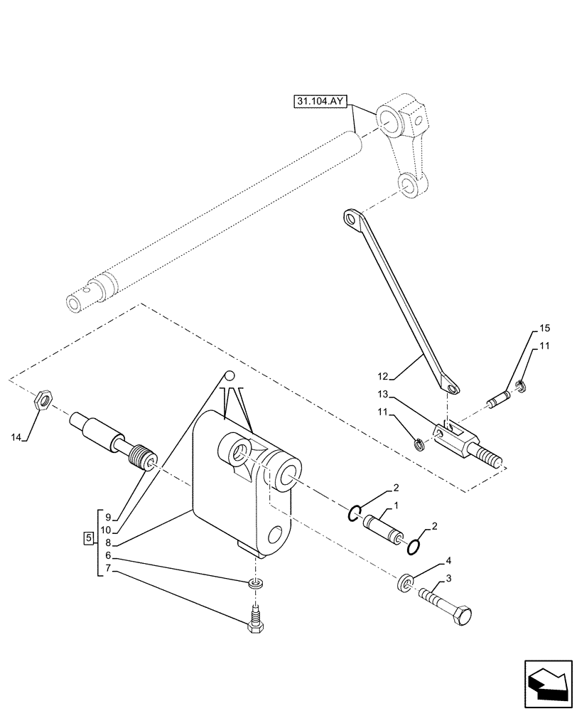Схема запчастей Case IH MAXXUM 115 - (31.104.AZ) - VAR - 744740, 758439 - PTO, GROUND SPEED, CONTROL (540/540E/1000 RPM) (31) - IMPLEMENT POWER TAKE OFF