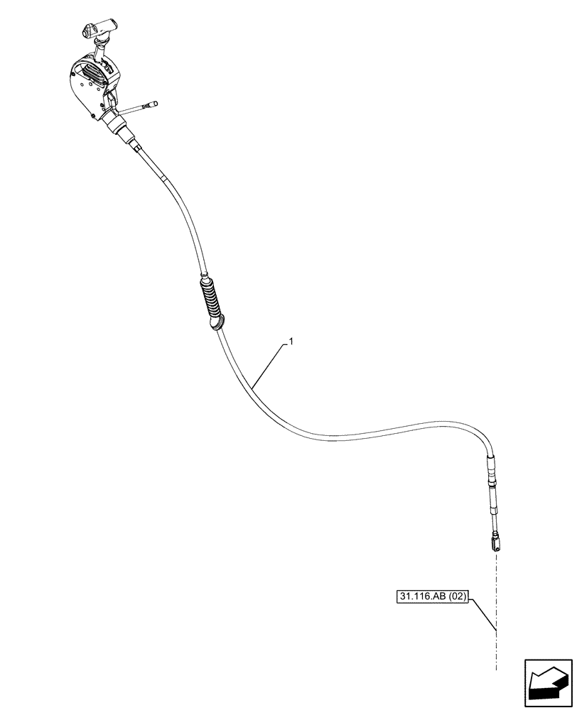Схема запчастей Case IH MAXXUM 150 - (31.101.AC[03]) - VAR - 390801, 758436, 758585, 758586, 758587 - PTO, CONTROL LEVER (540/540E/1000 RPM) (31) - IMPLEMENT POWER TAKE OFF