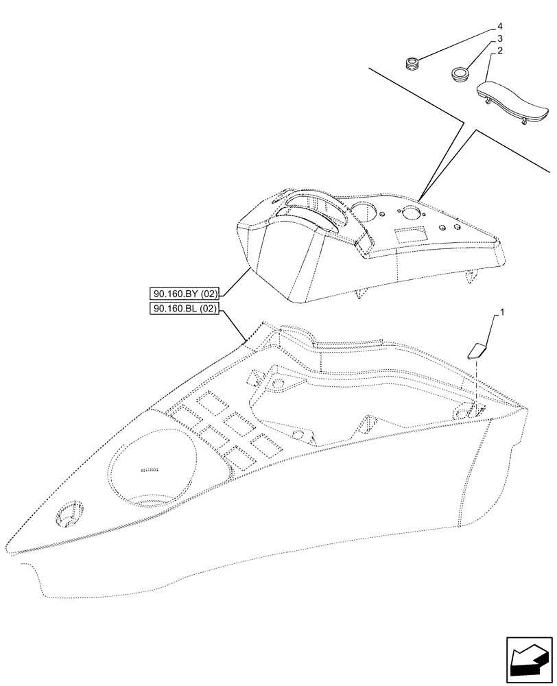Схема запчастей Case IH MAXXUM 135 - (31.101.AC[03]) - PTO, PLUGS, CAB (31) - IMPLEMENT POWER TAKE OFF