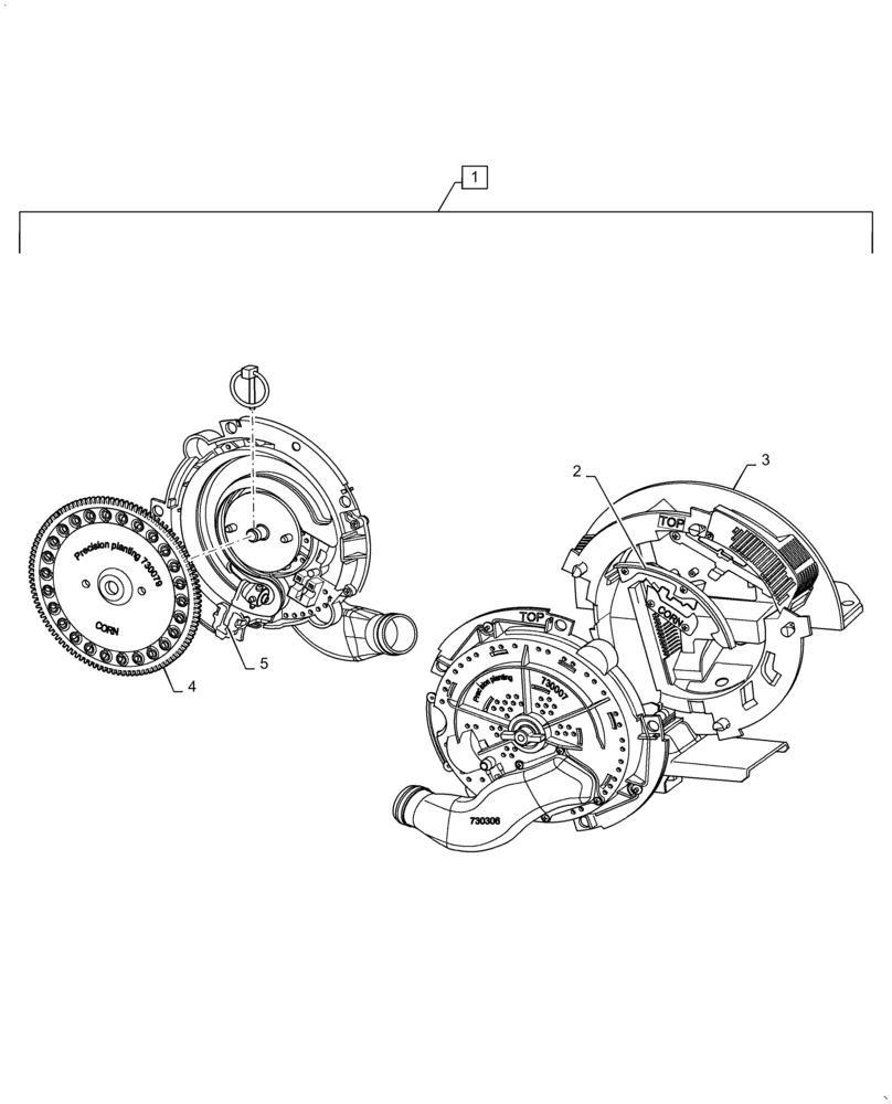 Схема запчастей Case IH PRECISION PLANT - (88.100.06[02]) - PRECISION PLANTING KIT CORN METER 