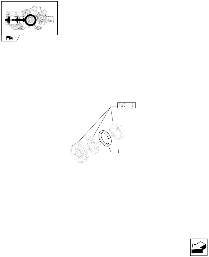 Схема запчастей Case IH FARMALL 90 - (1.32.1[03]) - CENTRAL REDUCER GEARING - ADJUSTING SHIMS (03) - TRANSMISSION