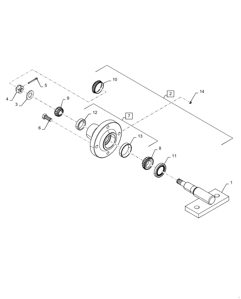 Схема запчастей Case IH 330 TRUE-TANDEM - (44.100.AA[13]) - COULTER HUB 633 (44) - WHEELS
