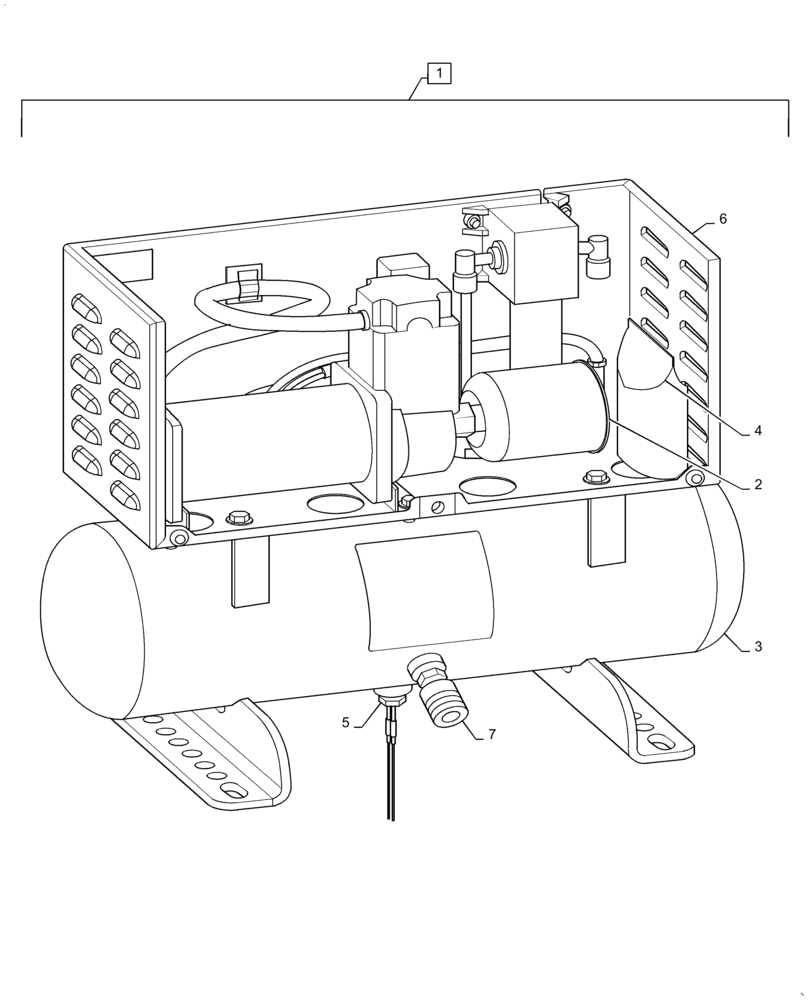 Схема запчастей Case IH PRECISION PLANT - (88.100.06[25]) - PRECISION PLANTING COMPRESSOR, AIR ASSY, CLEANSWEEP 