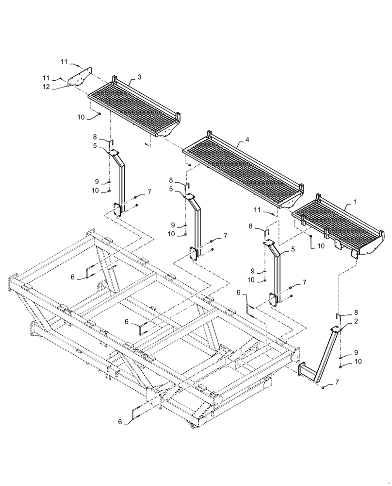 Схема запчастей Case IH 4765 - (80.150.AJ[12]) - PLATFORM 435 460 BUSHELL TOW BEHIND (80) - CROP STORAGE/UNLOADING