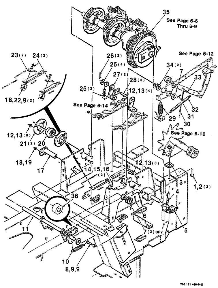 Схема запчастей Case IH 8555 - (06-04) - KNOTTER ASSEMBLY (RASSPE) (14) - BALE CHAMBER
