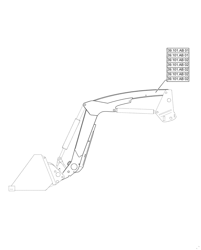 Схема запчастей Case IH L545 - (39.000.00) - SECTION INDEX - FRAMES AND BALLASTING (39) - FRAMES AND BALLASTING