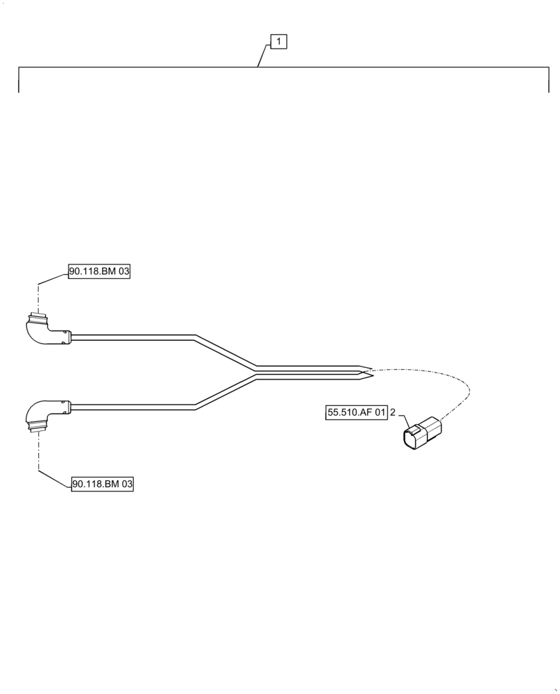 Схема запчастей Case IH PATRIOT 3240 - (55.512.CI[01]) - ELECTRIC MIRROR HARNESS (55) - ELECTRICAL SYSTEMS