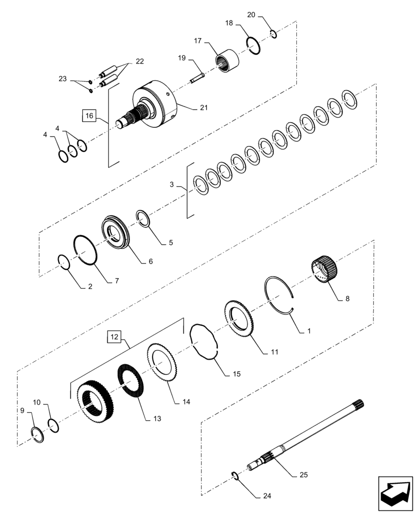 Схема запчастей Case IH MAGNUM 180 - (31.114.AI[02]) - VAR- 429326, 729571 - PTO CLUTCH - POWERSHIFT (31) - IMPLEMENT POWER TAKE OFF