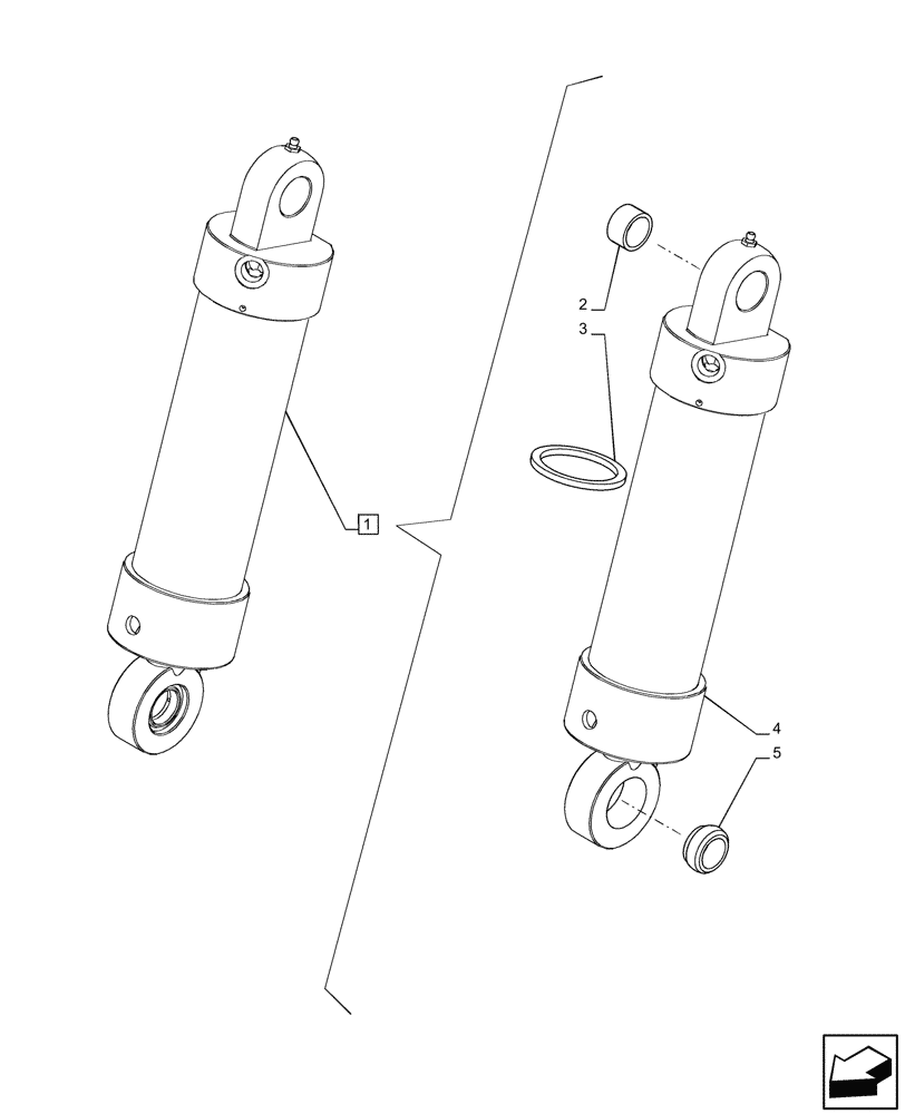 Схема запчастей Case IH PUMA 240 CVT - (35.162.AB[05]) - VAR - 758088, 758089, 758090, 758091, 758092, 758093, 758245, 758246, 758247 - 3 POINT HITCH, FRONT, CYLINDER (35) - HYDRAULIC SYSTEMS