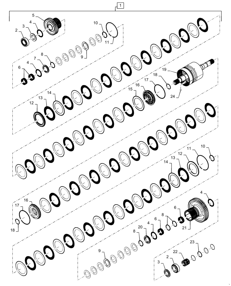 Схема запчастей Case IH QUADTRAC 620 - (21.155.AN[20]) - TRANSMISSION, 5TH SHAFT, PS6, 9C, 500 SCRAPER, 540 SCRAPER, 580, 620, ASN ZFF308001 (21) - TRANSMISSION