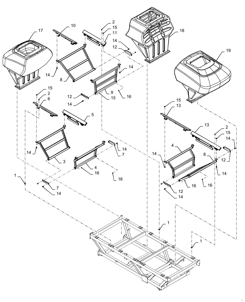 Схема запчастей Case IH 4765 - (77.100.AC[06]) - TANK/CRADLE 430,460 BUSHEL (77) - SEEDING/PLANTING