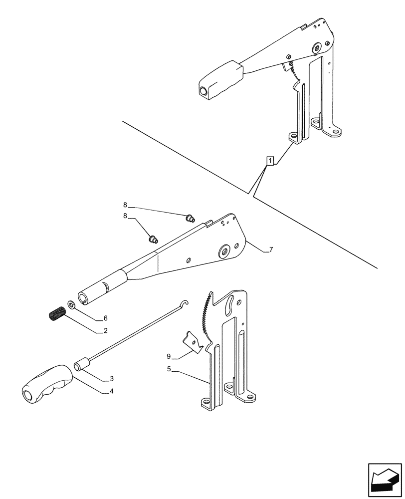Схема запчастей Case IH PUMA 150 - (33.110.AJ[04]) - VAR - 391148, 758034 - HAND BRAKE, LEVER , COMPONENTS (33) - BRAKES & CONTROLS