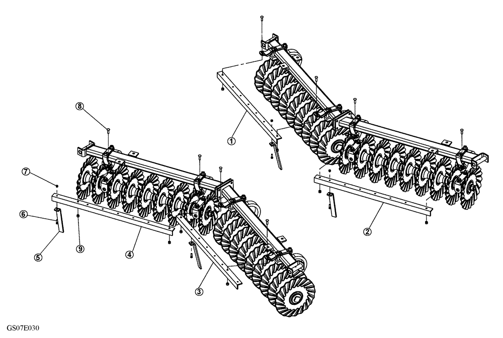 Схема запчастей Case IH 330 TRUE-TANDEM - (75.200.10) - 7-1/2 INCH MAIN GANG SCRAPER PARTS - SERIAL NUMBER JFH0043969 AND PRIOR (75) - SOIL PREPARATION