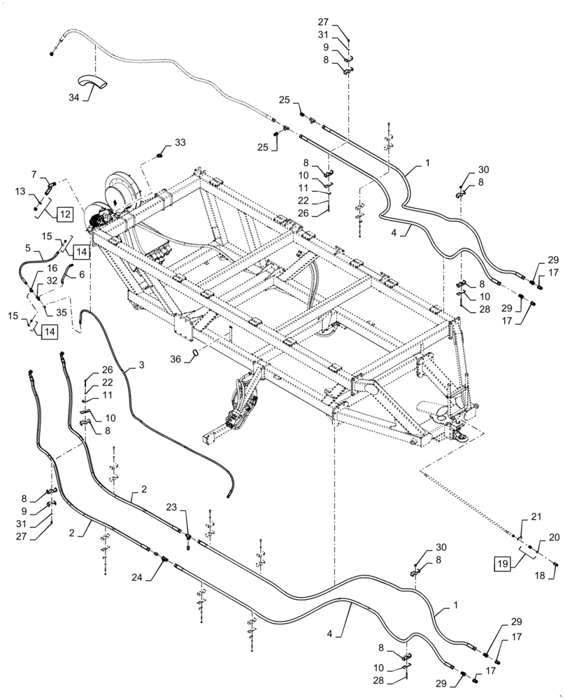 Схема запчастей Case IH 4765 - (35.748.AC[07]) - METERING HYDRAULICS 350 BUSHEL DOUBLE SHOOT TOW BEHIND (35) - HYDRAULIC SYSTEMS