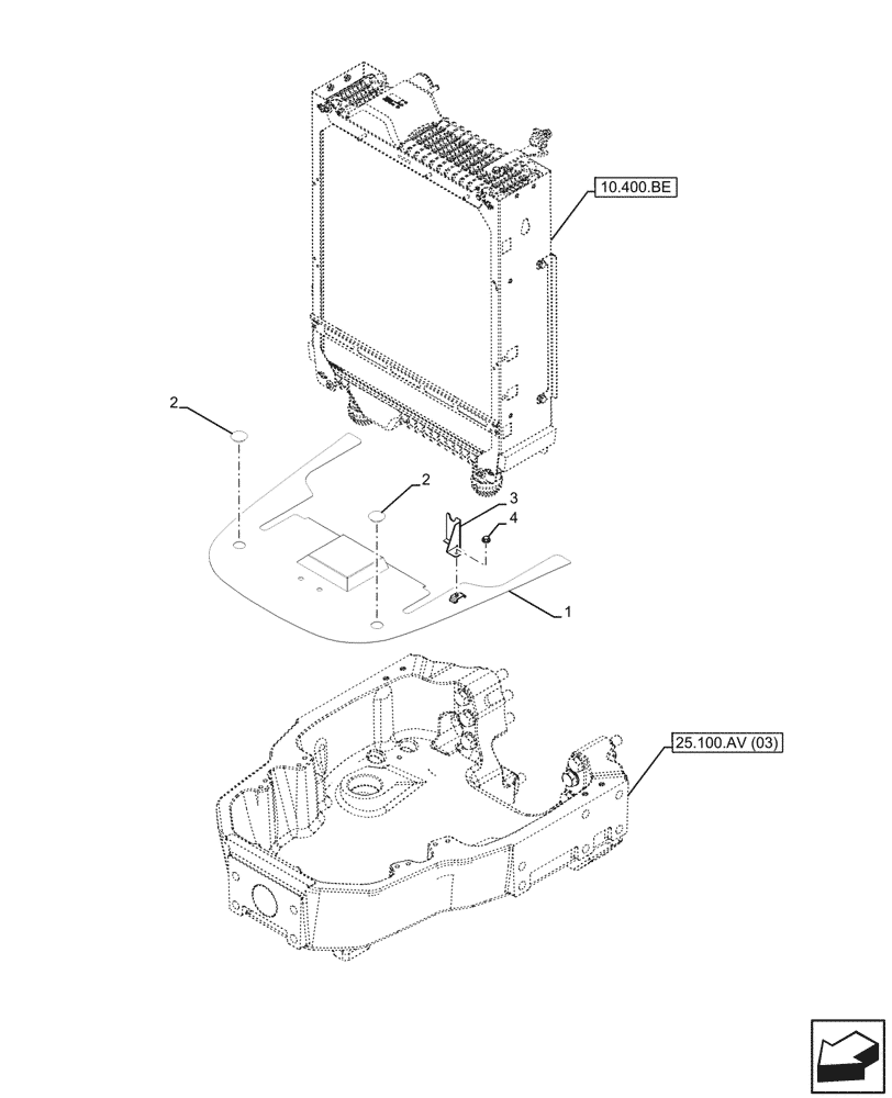 Схема запчастей Case IH MAXXUM 135 - (10.400.BF[08]) - VAR - 743699, 743700, 744600 - RADIATOR, FRAME, SUPPORT, W/ FRONT HYDRAULIC LIFT - BEGIN YR 29-JUN-2015 (10) - ENGINE