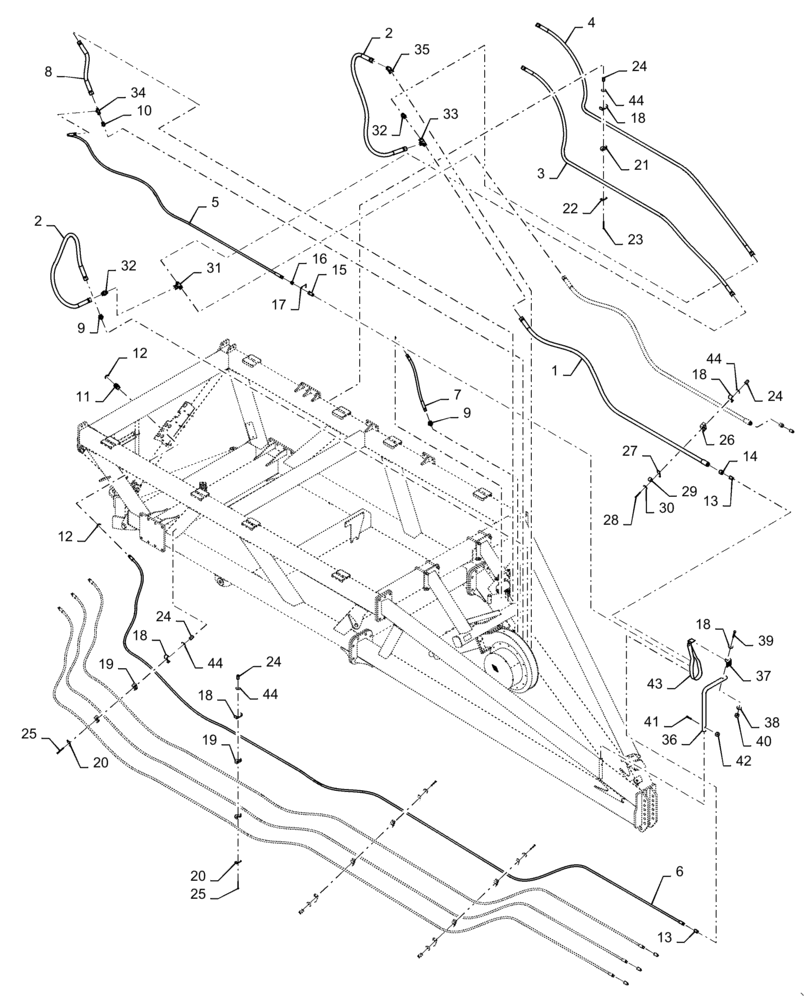 Схема запчастей Case IH 4765 - (35.748.AC[02]) - METERING HYDRAULICS 350 BUSHEL SINGLE SHOOT TOW BETWEEN (35) - HYDRAULIC SYSTEMS
