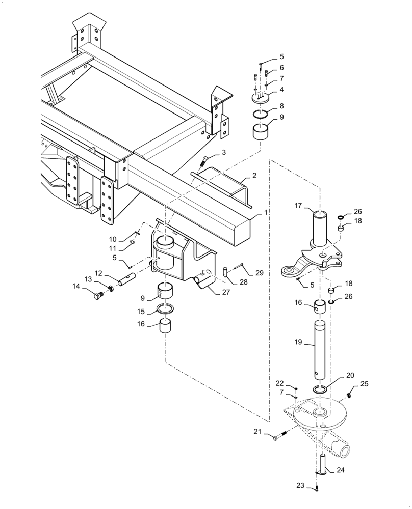 Схема запчастей Case IH 4025 - (44.520.AB[02]) - TRANSPORT CASTERS AND WHEELS (44) - WHEELS