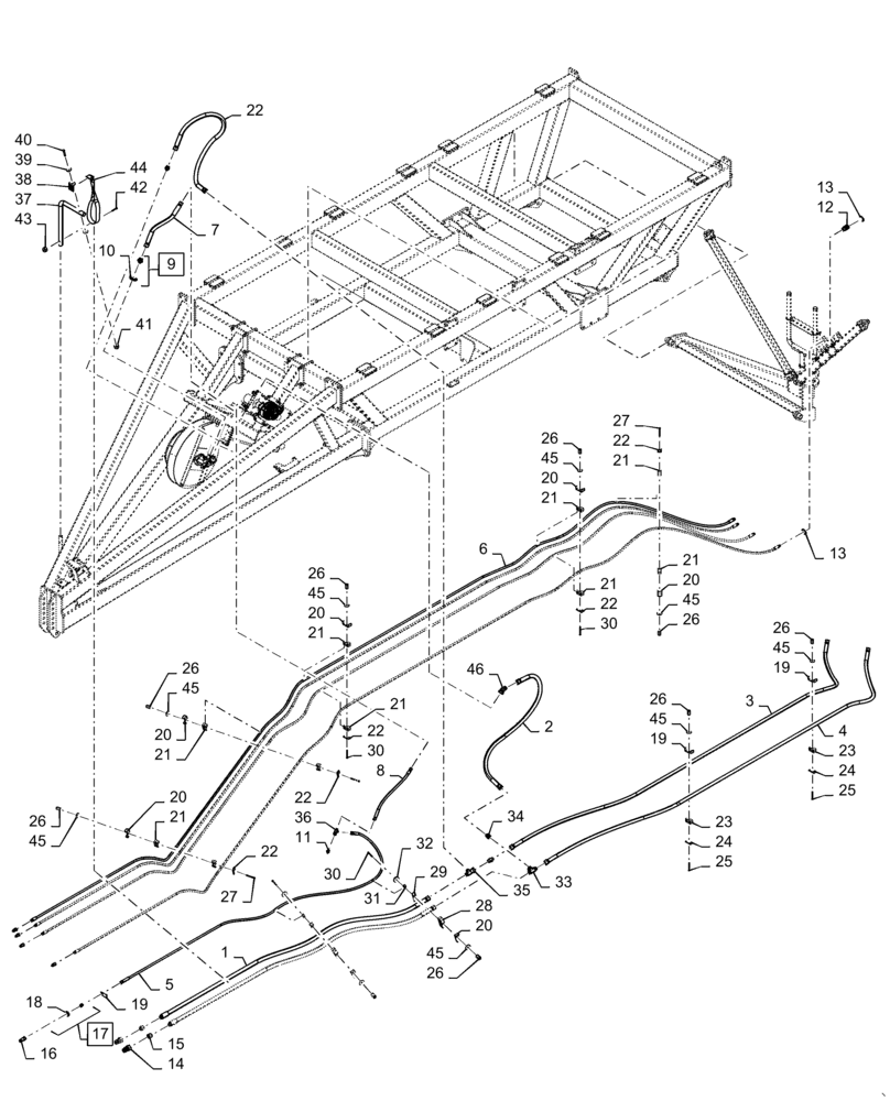 Схема запчастей Case IH 4765 - (35.748.AC[06]) - METERING HYDRAULICS 555 BUSHEL SINGLE SHOOT TOW BETWEEN (35) - HYDRAULIC SYSTEMS