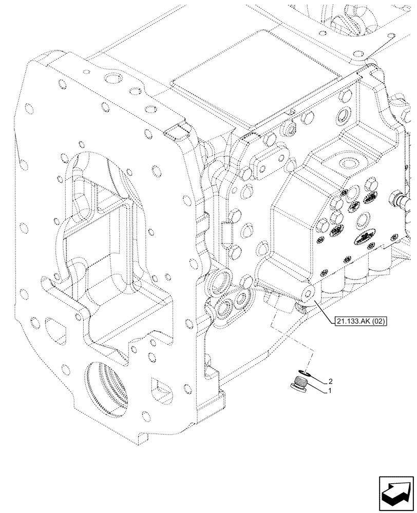 Схема запчастей Case IH MAXXUM 135 - (21.133.AK[04]) - VAR - 391828 - TRANSMISSION CONTROL VALVE, COMPONENTS (21) - TRANSMISSION
