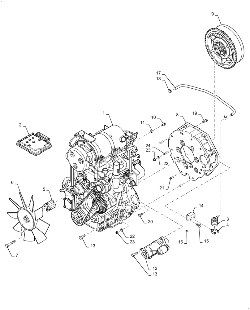 Схема запчастей Case IH FARMALL 30A - (10.001.AD[01]) - ENGINE (10) - ENGINE