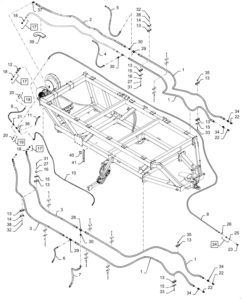 Схема запчастей Case IH 4765 - (35.748.AC[17]) - METERING HYDRAULICS 760 BUSHEL DOUBLE SHOOT TOW BEHIND (35) - HYDRAULIC SYSTEMS
