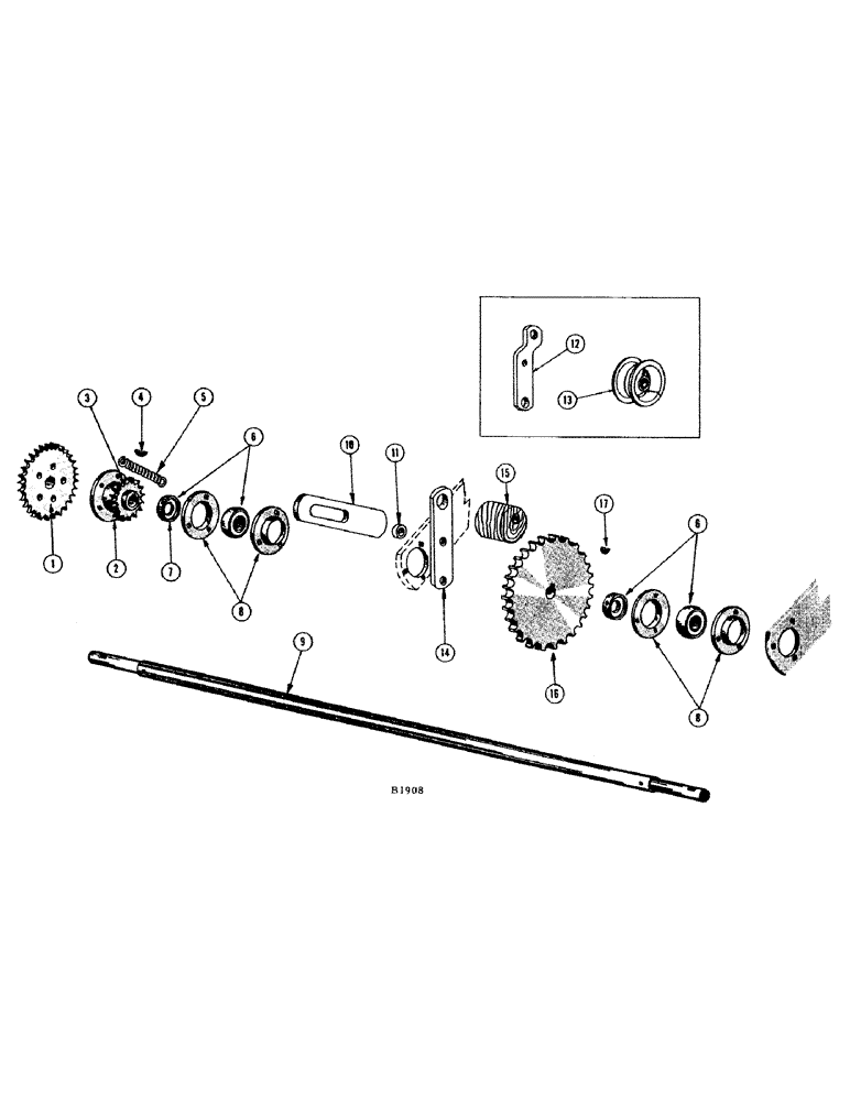 Схема запчастей Case IH 1010 - (066) - MAIN HEADER DRIVE JACKSHAFT (58) - ATTACHMENTS/HEADERS
