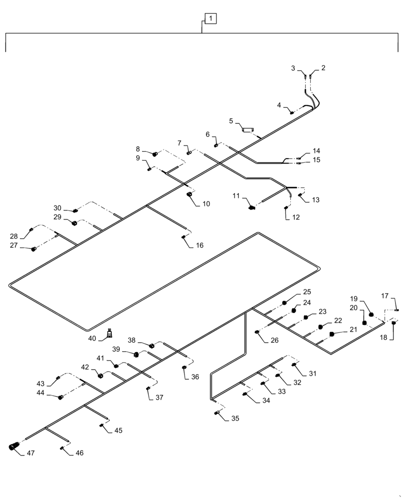 Схема запчастей Case IH 4765 - (55.516.AT[03]) - 435, 460, 760 BUSHEL TOW BEHIND HARNESS (55) - ELECTRICAL SYSTEMS